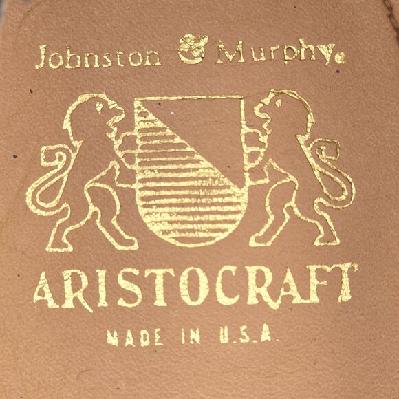 New Vintage Johnston & Murphy Aristocraft Black Leather Monk Dress Loafers 8.5D main image 16
